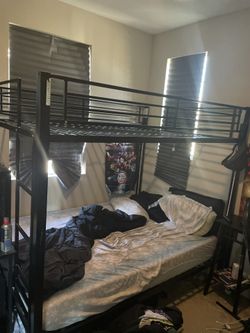 Full Over Full Aluminum Bunk Bed