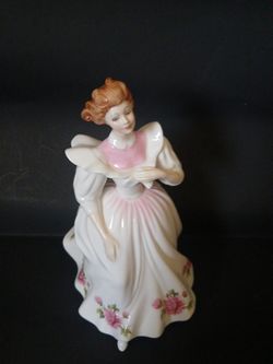 Royal Daulton Porcelain Lady Figure of the Month November (1987 HN 2695) 8" tall