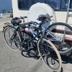 Two Bikes And Bike Rack