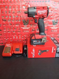 MILWAUKEE M18 FUEL 18V LITHIUM-ION BRUSHLESS CORDLESS GEN-2 MID TORQUE IMPACT WRENCH  KIT