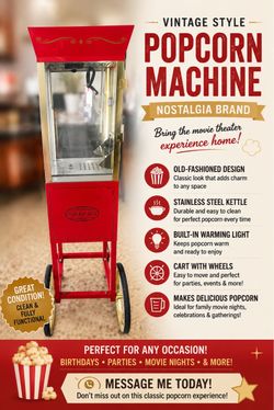Old fashioned Popcorn machine