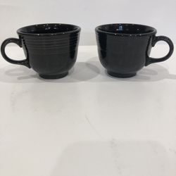 Fiesta Black Coffee Mugs (2)