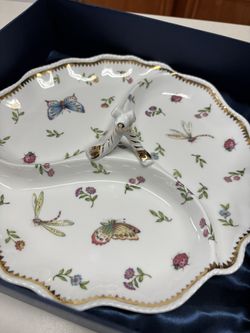 I. Godinger & Co. Primavera 3 Section Server 9780 In Box Dragon Fly Bee