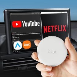 AutoPro X Android Auto Wireless Adapter Samsung DeX Box - Wireless Android Auto Adapter YouTube, ESPN, Netflix in Car Streaming Device - Use Every Goo