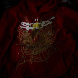 Sp5der Hoodie Maroon Small