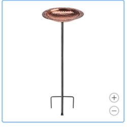 Pure Copper Standing Bird Bath by Good Directions
