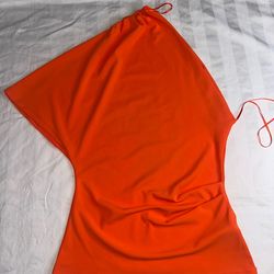 Zara off the shoulder top Beautiful Vibrant Orange