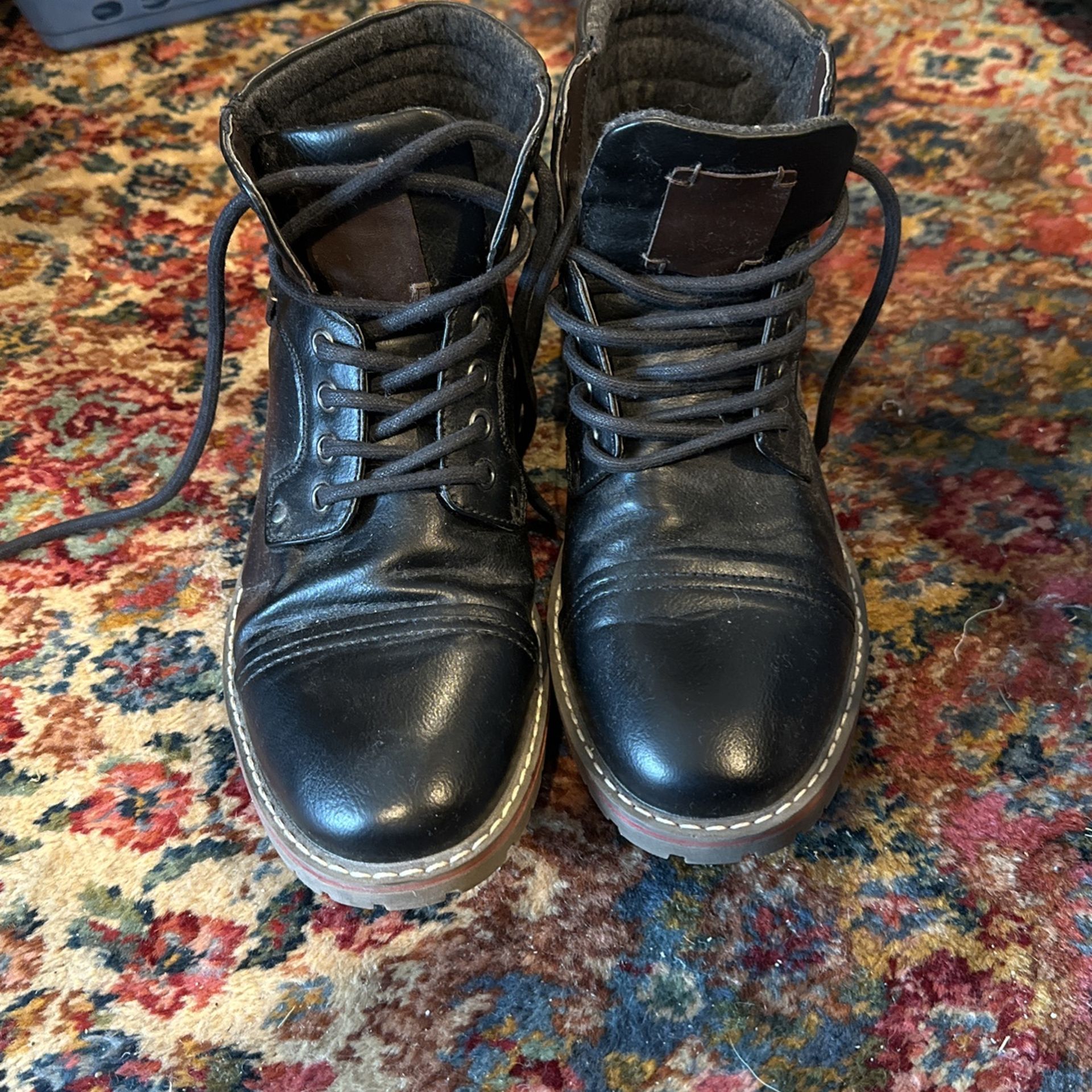 Woman’s Black Combat Boots Size 7