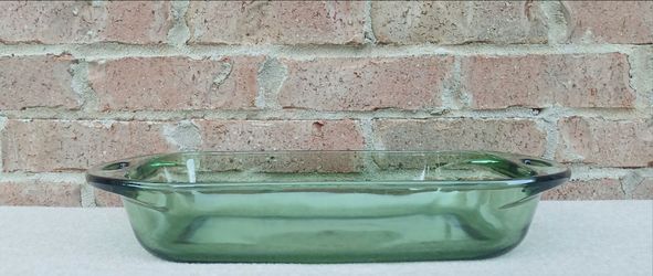 Vintage Anchor Hocking Oven Basics Green 3 Qt. Baker