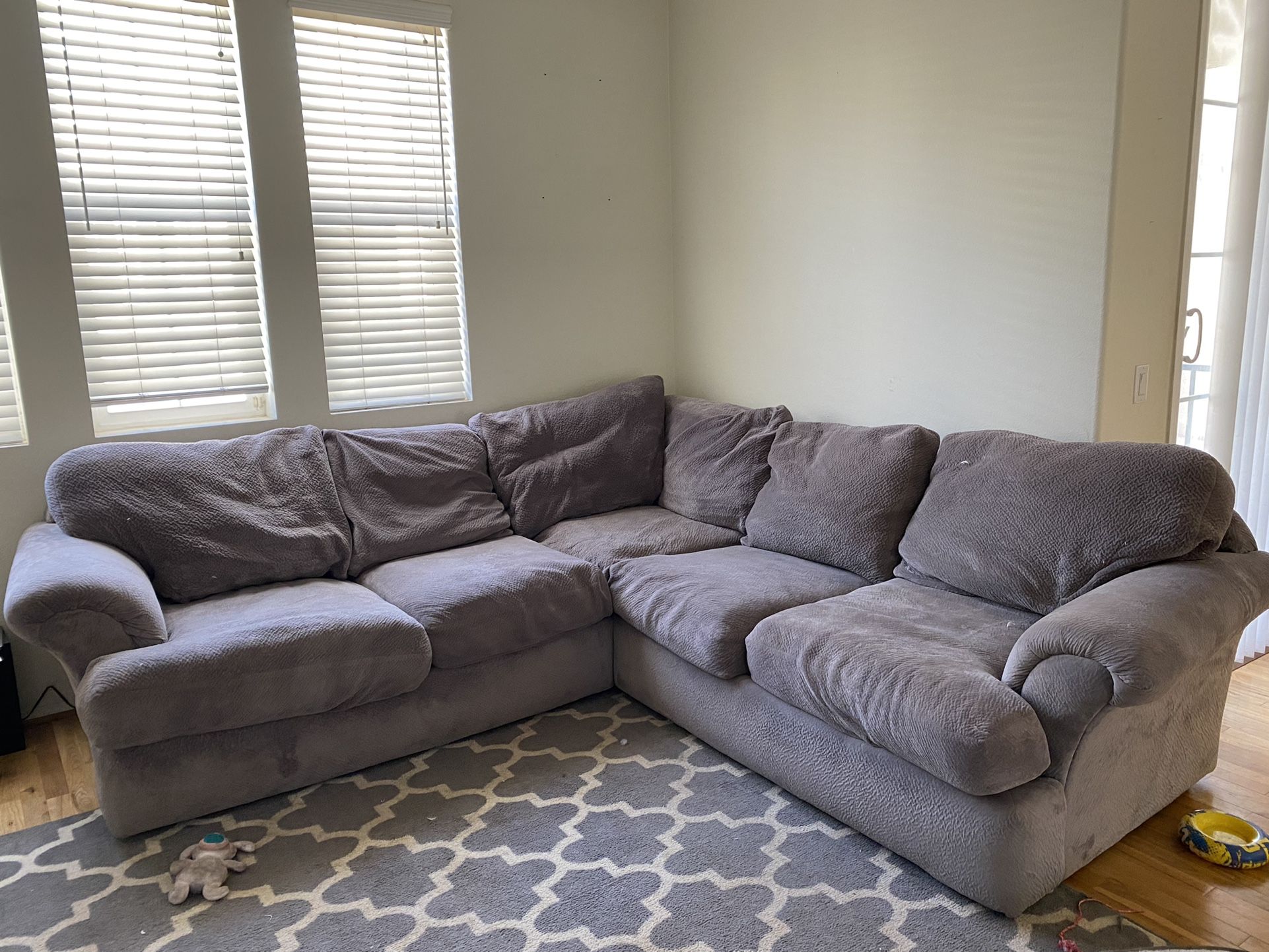Living spaces Grey Sectional Couch