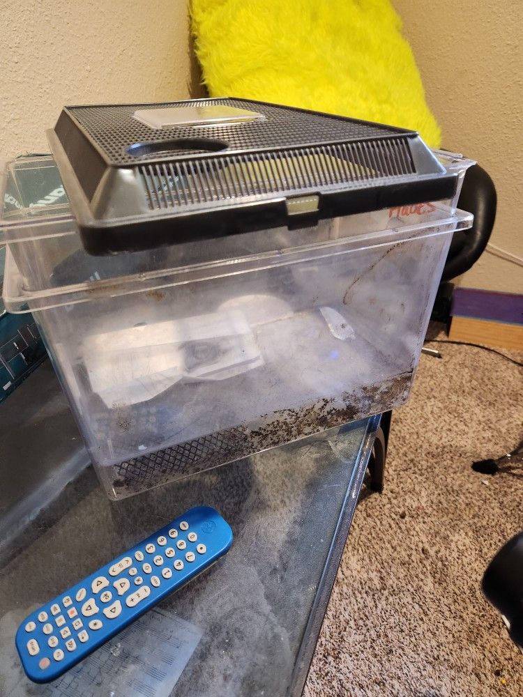 a 20 gallon tank and four 5 gallon critter keepers