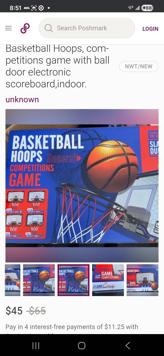 Basketball Hoops Competition Game