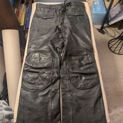 Vintage Tour Lion By Rex Marsee Leather Motorcycle Pants 