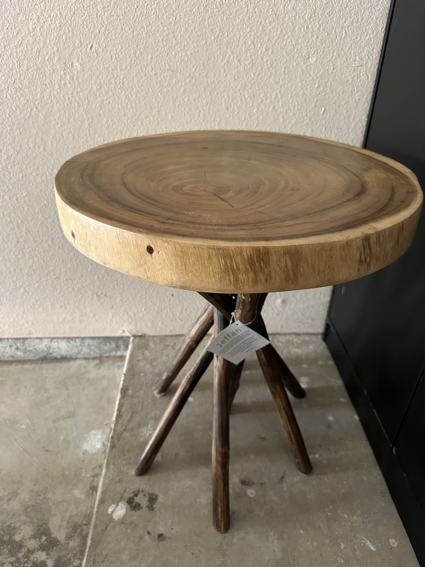 Wood Stick Leg End Table