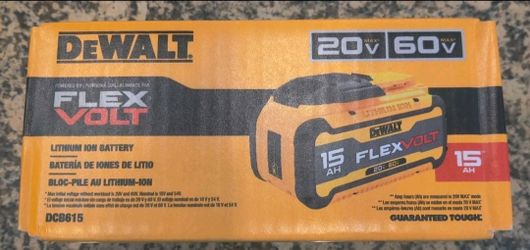 2026 DCB615 DeWalt FLEXVOLT 20v/60v MAX 15AH Battery