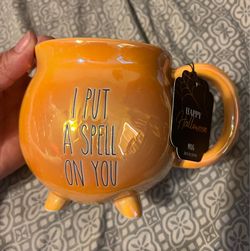 Cute orange cauldron mug new