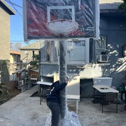 Brand New Clippers Basketball hoop new used and reaches 10 ft