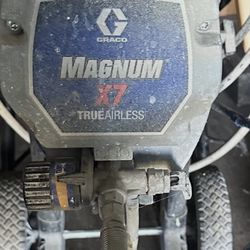 Cart mounted, airless paint sprayer