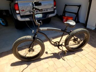 SIKK UFO Fat Tire 7 Speed Flat Black Frame Black Wheels