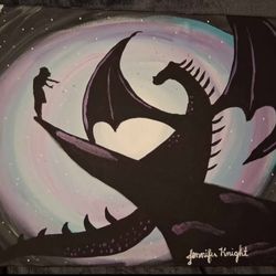 Acrylic Dragon Paintings