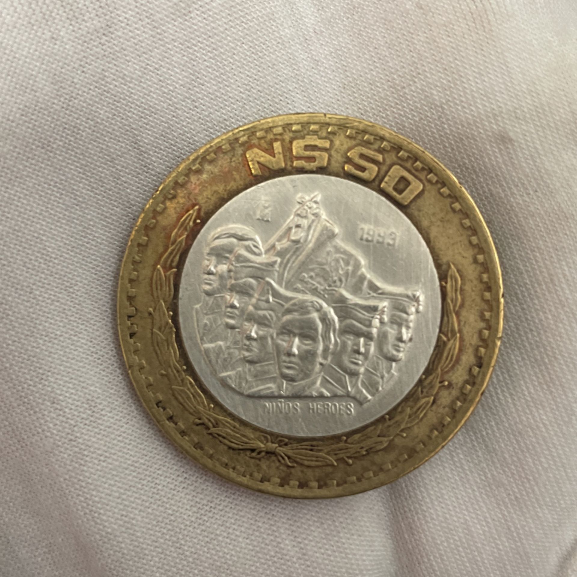 Moneda De 50 Nuevos Pesos De Plata 1993  π²π½