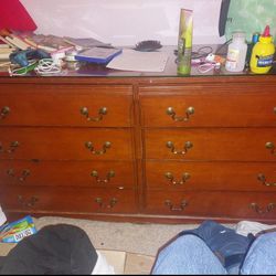8 drawer all oak dresser 