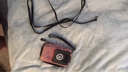Mini purse / Wrist wallet - Adjustable off the shoulder or wrist strap - cowboy/cowgirl - Tombstone