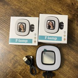 F-lamp portable clip-on ring light