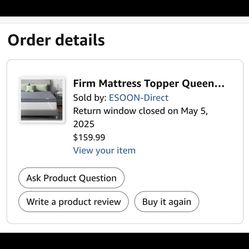 Queen mattress Topper