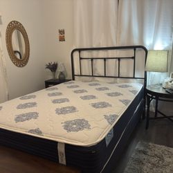 Full Metal Bed With Mattress 