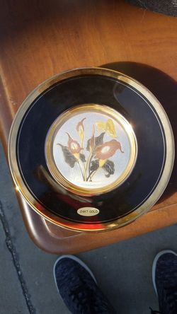 Plate, Japan, gold plated