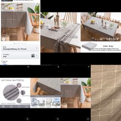 Super Cute Farm House Style Table Cloth- 52x70- New