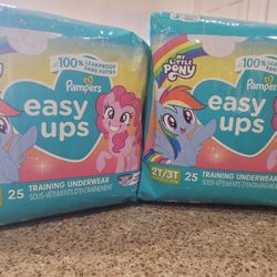 NEW Pampers Easy Ups 2T/3T 25 Count