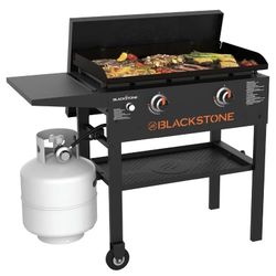 Blackstone Original Outdoor Griddle, 28 Inch 2-Burner Flat Top Grill with Hard Cover, Black