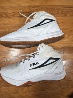 FILA High Top Sneakers Men’s Size 10 White Black Gum Sole 1BM01237-121