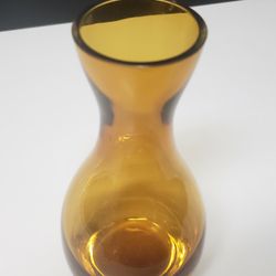 Crate & Barrel, Diva Topaz / Amber Blown Glass Vase Poland
