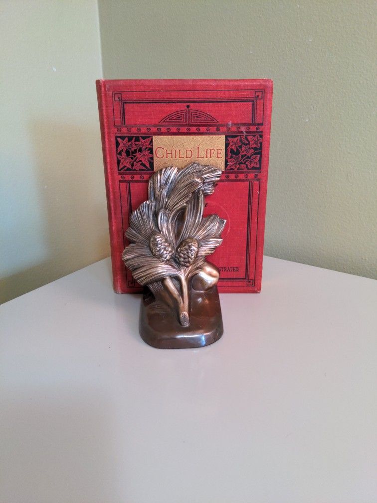 Bookend + Antique First Ed. 1871 Child Life Book Of Poetry