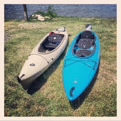 Pamilco135T Tandem Kayak with Paddle & Perception Prodigy 13.5 Kayak with Paddle