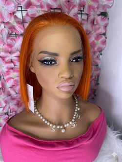 🧡 Brand New Orange Bob Wig - Flawless Lace Frontal 🧡