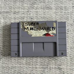 Super Nintendo SNES Super Mario World Video Game Cartridge ONLY No Label