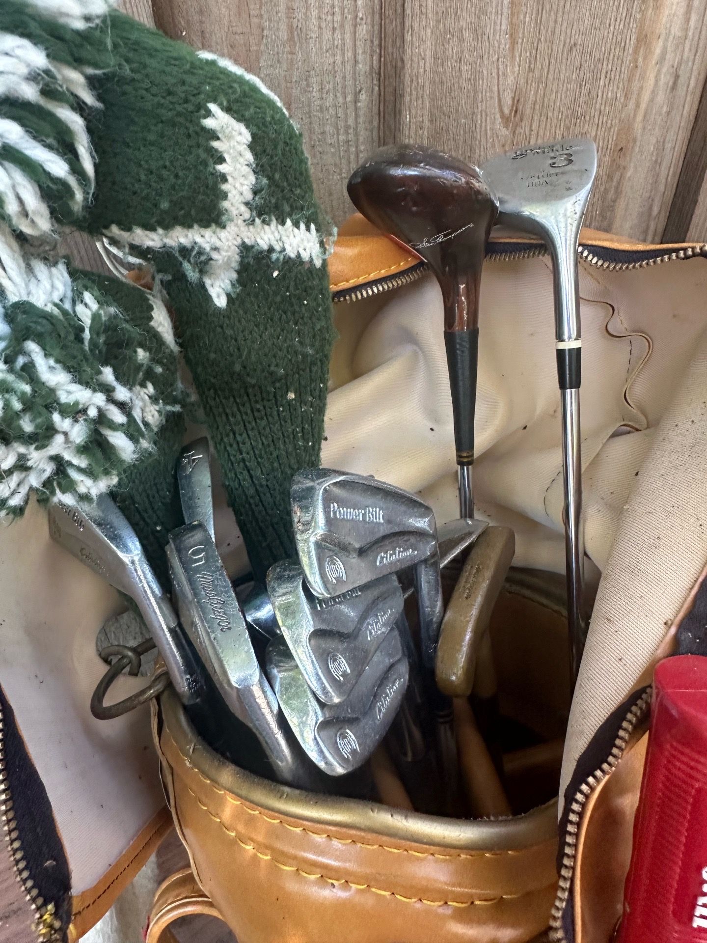 left handed golf club set and bag