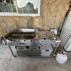 Outdoor Propane Grill With Fryers