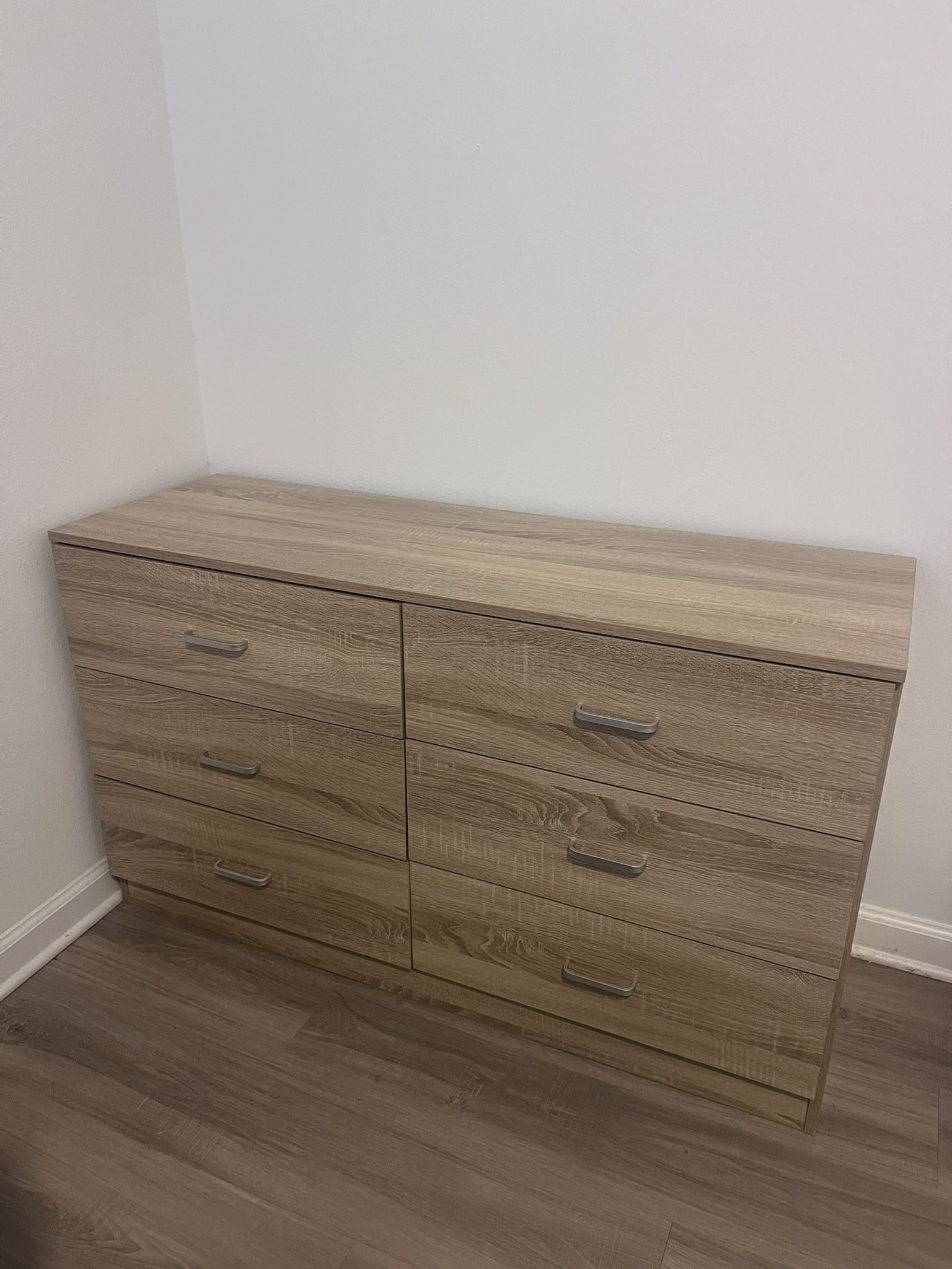 Beige 6 Drawer Dresser