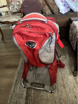 Osprey Poco Child Carrier Backpack - Red/Grey