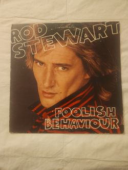 Rod Stewart βFoolish Behaviour Vintage Vinyl -- Record Unplayed 30yrs Cover Bent