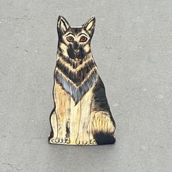 Dogs by Nina German Shepherd "Rocky" 45329 Hand Painted Vase 2010 Rescue Me Now Dog