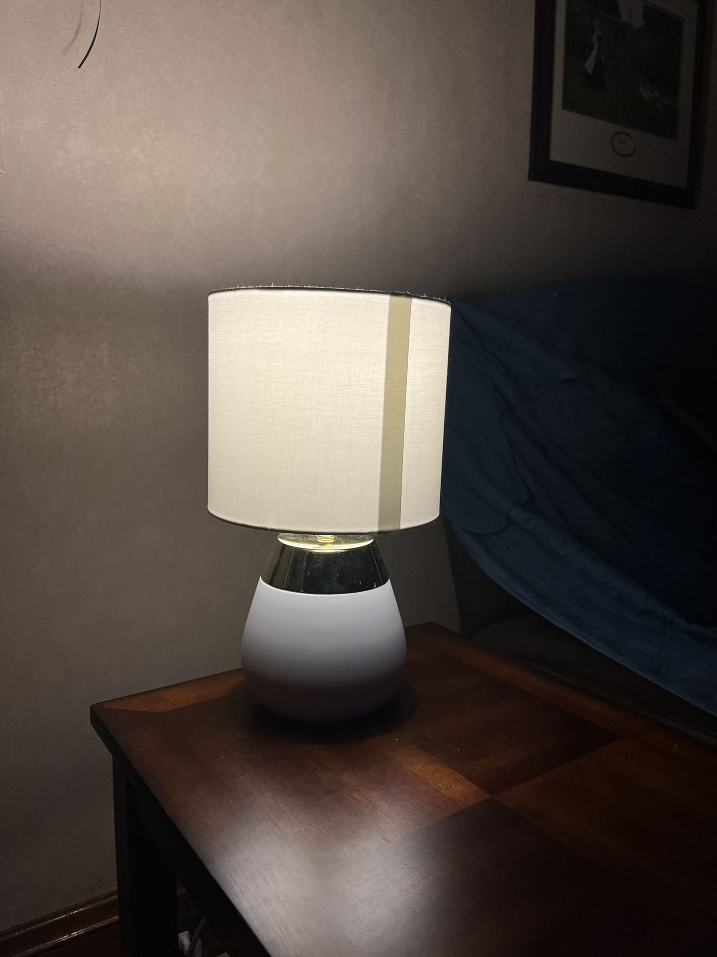 Gold And white Touch Lamp