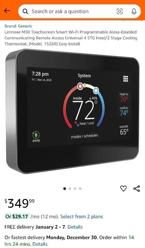 Lennox M30 Smart Thermostat