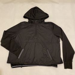 AVIA Black 1/4 Zip Thumbholes Athletic Hoodie Jacket Size XXXL/3XG (22)