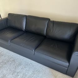 Black leather Sofa 